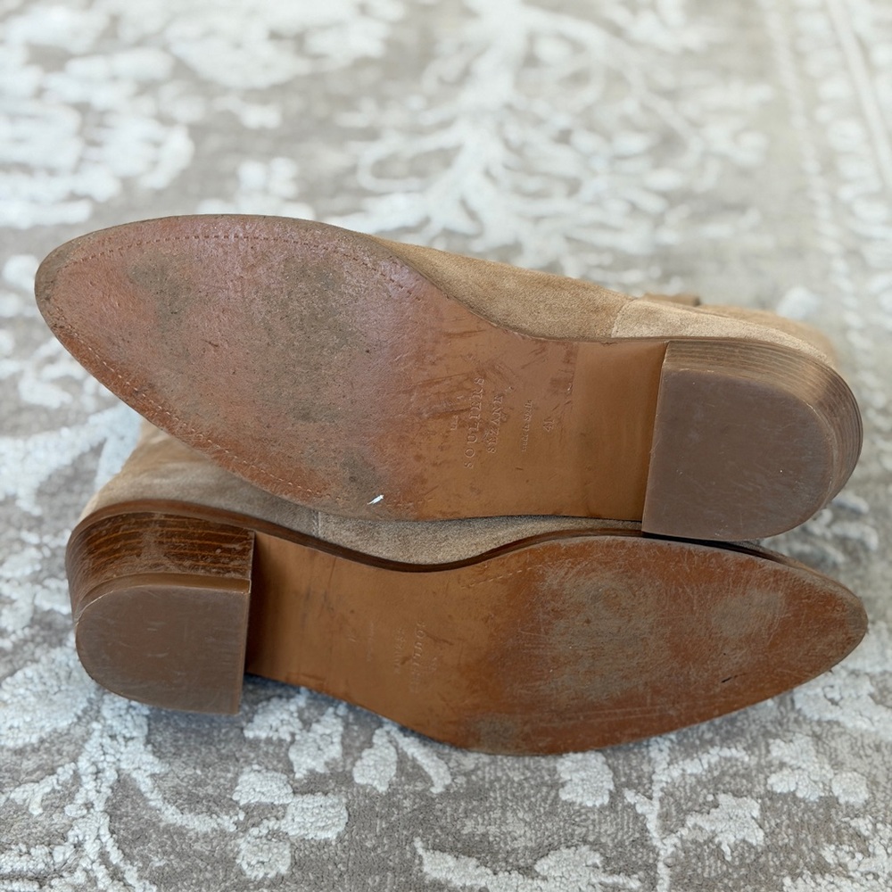 Sezane Suede Ankle Booties in Taupe Brown - Picture 4 of 5